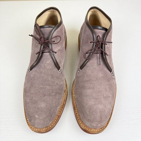 Ermenegildo Zegna Suede Chukka Boots in Taupe/Gray main image 9